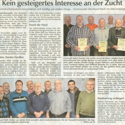 Jahreshauptversammlung 2015